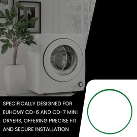Compatible Fan Belt for Euhomy CD-6 & CD-7 Mini Dryer, Replacement Belt for Compact Dryer Blower, Durable and Easy to Install