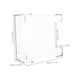 LABRIMP Clear Acrylic Napkin Holder Modern Desktop Tissue Dispenser for Kitchen and Table Decor Easy Clean Design Freestanding Tissue Box for Living Room Office and Restaurant Use
