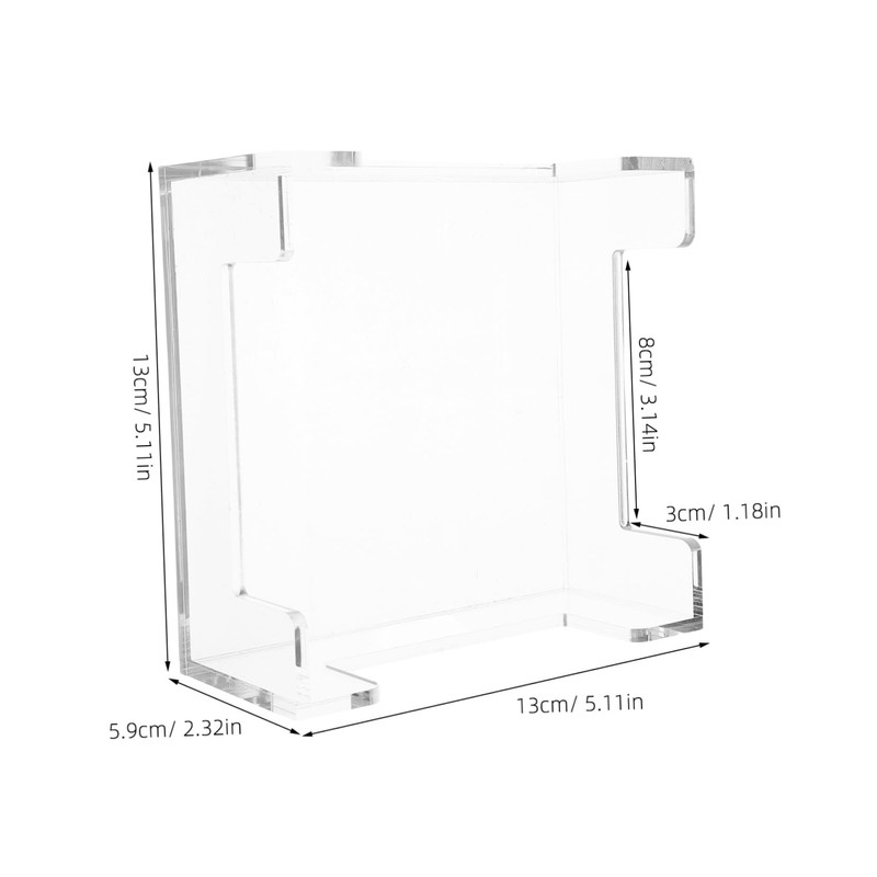 LABRIMP Clear Acrylic Napkin Holder Modern Desktop Tissue Dispenser for