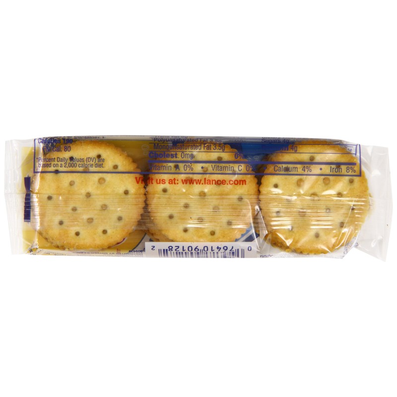 Lance Toasty Crackers, Real Peanut Butter, 51.5 Ounce (Pack of