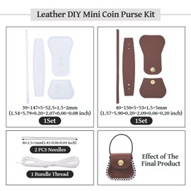DIY Leather Min Purse Making Kit for Friend, Mini Handbags Making Kit for Women, Leather DIY Small Purse Kit for Birthday Gift, DIY Bucket Bag Making Kit for Friend