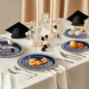 PARTY GO Party Tableware 50 Pieces, Graduation Blue Paper Plates