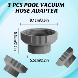 3Pcs 11239 Pool Hose Adapter for Intex Pool Vacuum Maintenance, Connect Vacuum and Skimmer Hoses with Wall Fittings