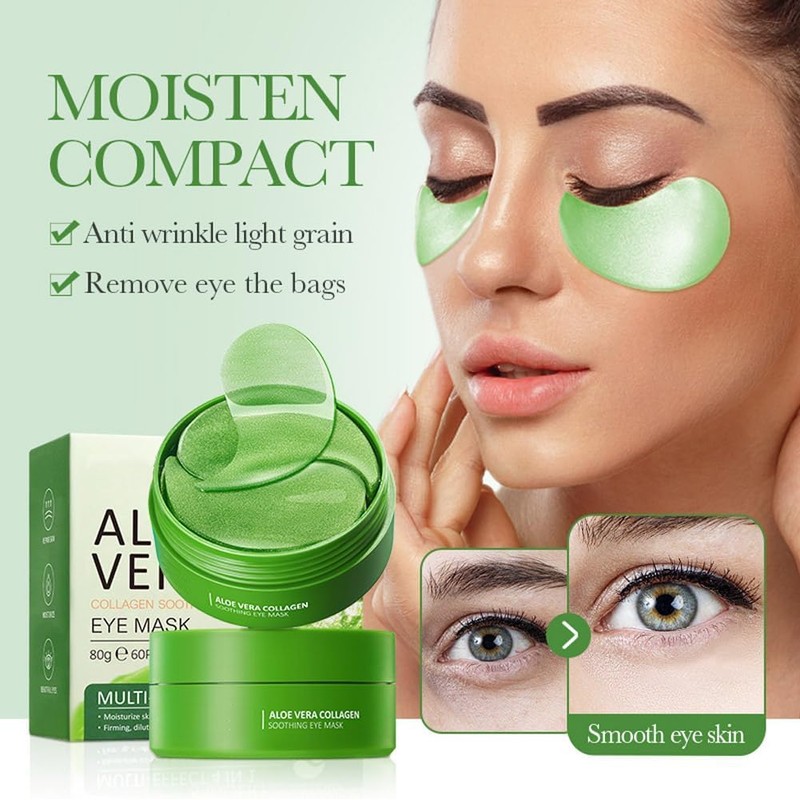 Under Eye Gel Patches, Eyes Collagen Masks with Aloe Vera