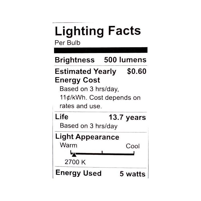GE Lighting (case of 12) GE Soft White LED Chandelier