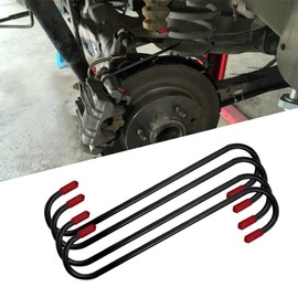 Lyxheth 4PCS Brake Caliper Hanger, Brake Caliper Compression Tool, Brake Caliper Hook with Rubber Tip, Durable & Rust-Proof Auto Tool Accessory for Braking Axle Suspension (Black and Red, 4PCS)