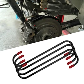 Lyxheth 4PCS Brake Caliper Hanger, Brake Caliper Compression Tool, Brake Caliper Hook with Rubber Tip, Durable & Rust-Proof Auto Tool Accessory for Braking Axle Suspension (Black and Red, 4PCS)