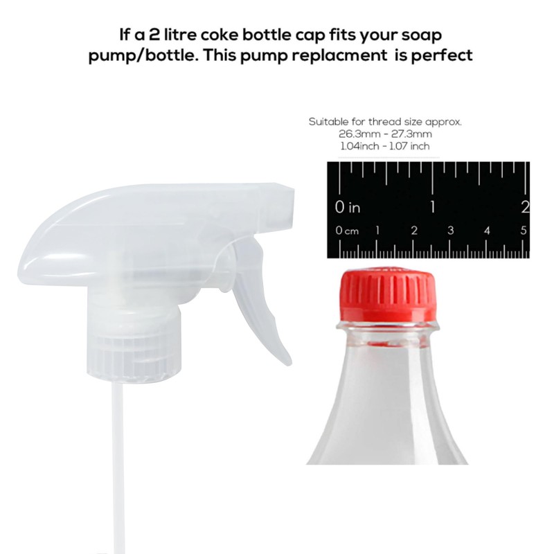 Top Home Store 6-Pack Transparent White Trigger Sprayer (6 Count,