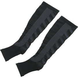 kozitto Promote Blood Circulation Reduce Swelling Clock Night Calf Heel with Jock Black, Large 28036 