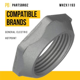 PartsBroz WH2X1193 Hub Nut - Compatible With General Electric Hotpoint Washer - Replaces AP2045284 279131 AH271505 EA271505 PS271505 WH02X1193 Ultra Durable Replacement