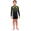 Cressi Kids Black/Lime Shorty Wetsuit Long Sleeve X-Large Age 6-8