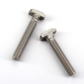 20Pcs M8x50mm 304 Stainless Steel T-Slot Bolt 40 Series Aluminum Profile T-Shaped Screw Bolt Fastener 17.8mm Head Size