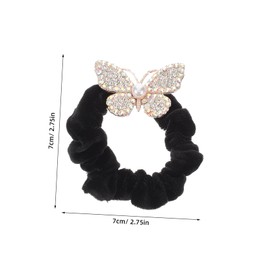 Healeved Elegant Butterfly Hair Band Ponytail Cuffs Hair Ring Scrunchies Women Accessories Thick Ties