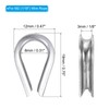 PATIKIL M2 Stainless Steel Thimbles 30 Pack Wire Rope Thimbles