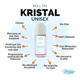 2 Desodorante Roll On Kristal Unisex S/aroma Shelo + Regalo