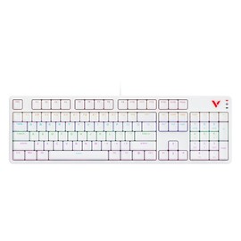 Rapoo V500Pro Full-Size Mechanical Gaming Keyboard, 104 Keys Anti-Ghosting, Customizable Rainbow RGB Backlit, Multimedia Hotkeys, Removable Top Case, USB-C, Heavy Duty, 2024 Edition, Brown Switch