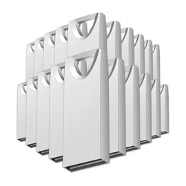 PSA COMPUTO Y PAPELERIA Kit de 10 Memorias USB 4GEEK Bulk 8GB Plata a Granel Ideal para Transferencia de Fotos, Música y Documentos