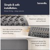 homerella® Bathtub Mat Non Slip 35x16, Incl. Hooks for Drying,