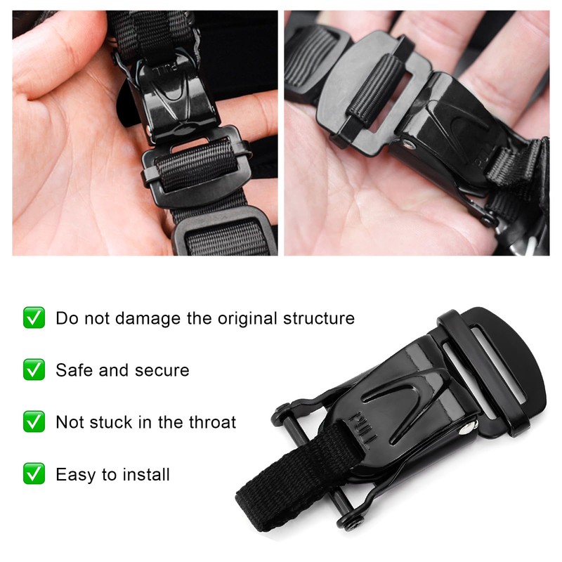 BWBWND Helmet Quick Release Buckle Kit, Motorcycle Helmet Ratcheted Buckle