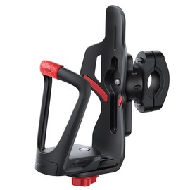 Lamicall Adjustable Bike Water Bottle Holder – [Hidden Tracker Storage] [Fit 2.2-3.4" Diameter Bottle] Motorcycle Cup Holder, Bicycle Drink Cage with U-Clamp for Handlebar & Frame
