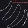 50 Pack Necklace Chains Bulk Silver Plated Cable Chain Pack