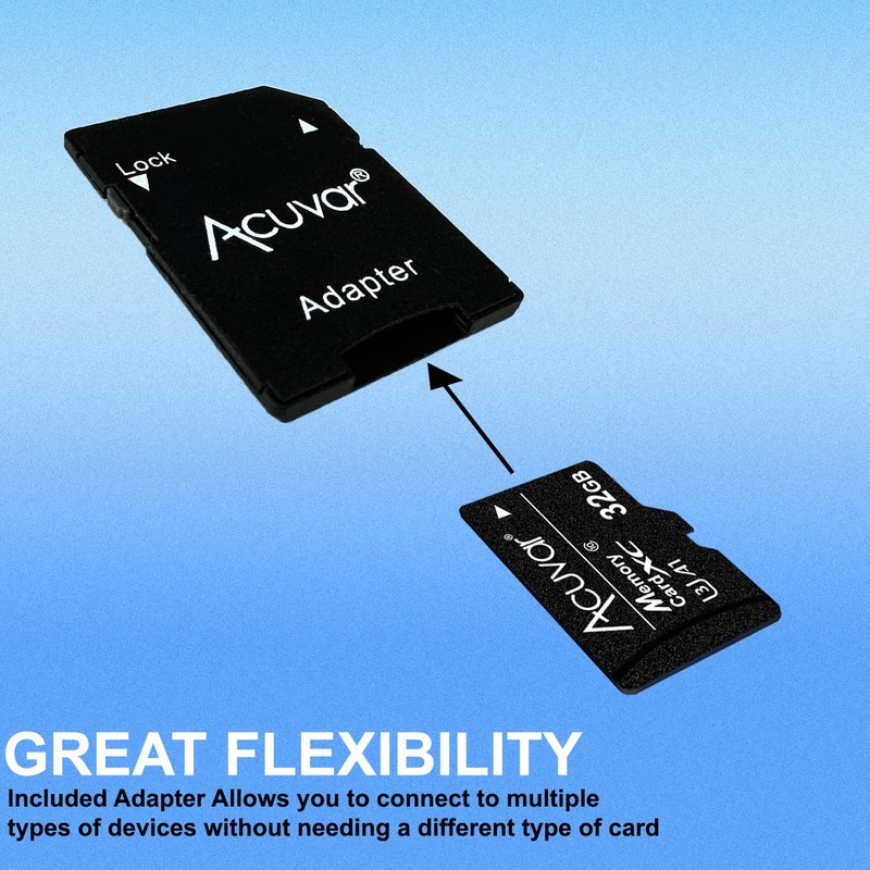 Acuvar Micro 32GB SD XC Memory Card with Adapter –