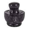 Comie Marble Mortar and Pestle Set,Mushroom Shaped Pill Crusher and
