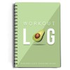 Workout Log Gym - 6 x 8 Inches - Gym, Fitness, and Training Diary - Set Goals, Track 100 Workouts and Record Progress - AVO Green