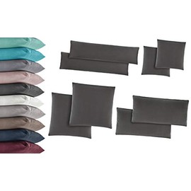 Jersey Pillowcase/Cushion Covers, Pack of 2 – Side Sleeper Pillow Cases – 100% cotton, Many Sizes and Colours, 40 x 145 cm