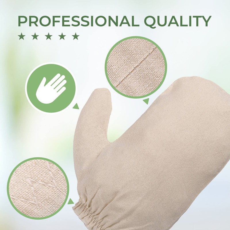 MASSAGE-EXPERT Garshana silk gloves made of raw silk [1 pair].