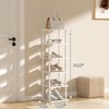 Tohomes White Bamboo Shoe Rack - Vertical Shoe Rack for
