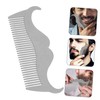 Beavorty Stainless Steel Beard Comb for Precision Grooming Ergonomic Design