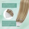 Easyouth Micro Hair Extensions Human Hair Highlight 14 inch Micro