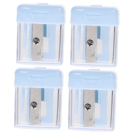Baluue 4Pcs Cosmetic Pencil Sharpener Durable Single Design for Eyeliner Brow Pencils Lightweight Travel Friendly Makeup Tool for Women