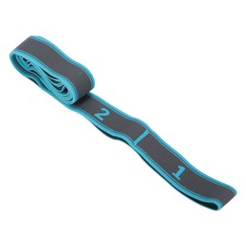 Correa de Yoga, Correa de Estiramiento de Bucle Múltiple, Correa Elástica de Yoga para Fisioterapia, Pilates, Ejercicio, Danza Y Gimnasia, Cinturón de Banda Elástica para Mujeres Y(Gris Azulado)