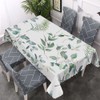 Walmsco Tablecloth Green Leaves Decor For Dining Room Kitchen Rectangular