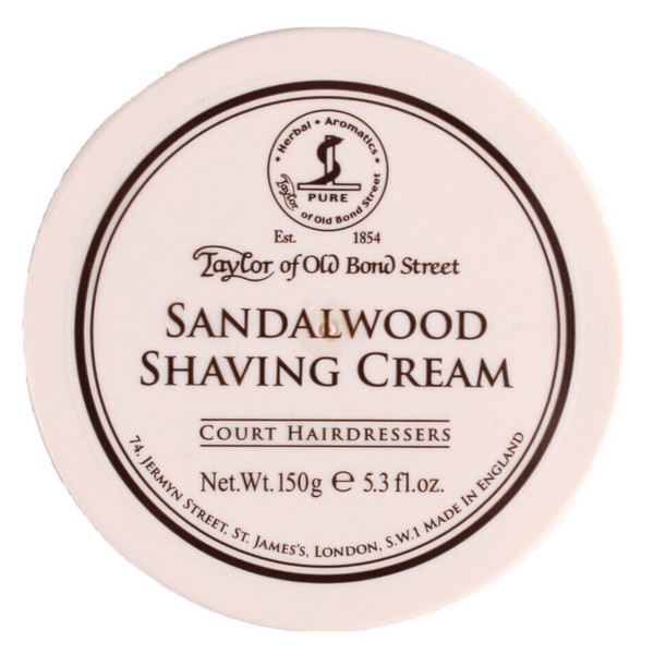 Taylor of Old Bond Street Full Size Sandalwood Shaving Cream 5.3 fl.oz. 150g