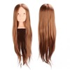 Long Hair Mannequin Head Light Brown Hairdresser Practice Training Head