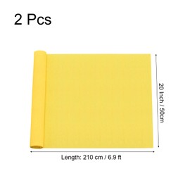 sourcing map 2 Pcs Crepe Paper Roll 6.9ft Long 20 Inch Wide for Wedding Ceremony Various Large Festivals Decoration, Apricot Yellow