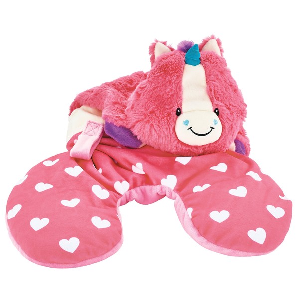 Animal Adventure | Popovers Travel Pillow | Pink Unicorn | Transforms from Character to Travel Pillow | 13" x 8.5" x 6 , Purple