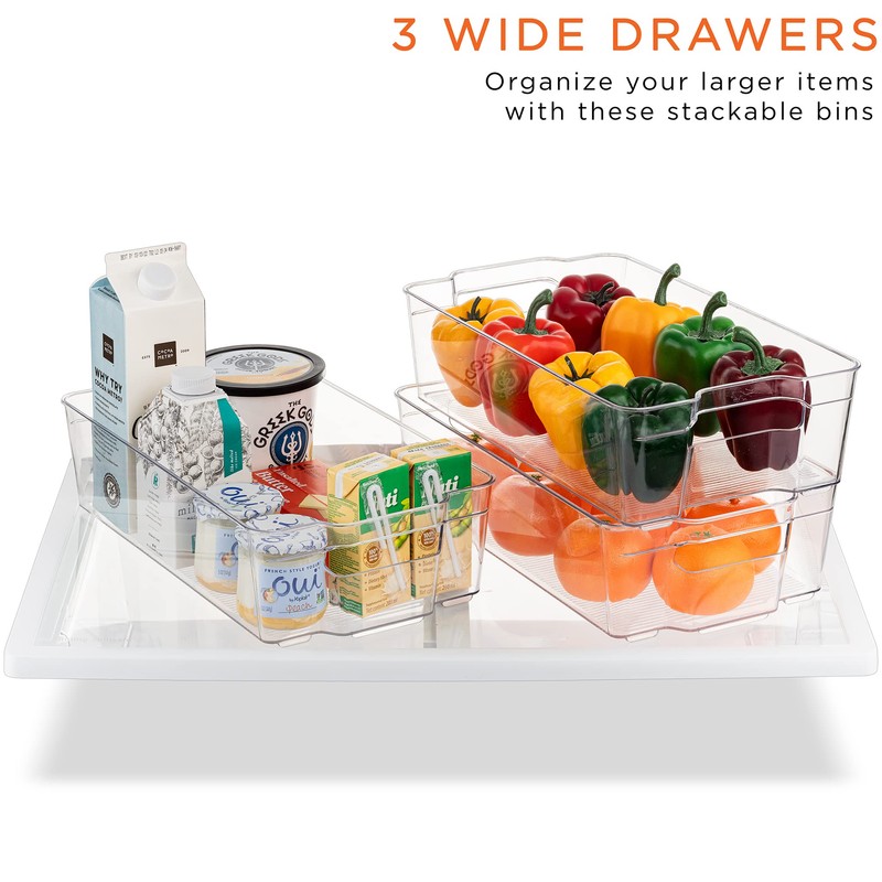 Sorbus Fridge Organizer Bins – Set of 8 Refrigerator Organizers