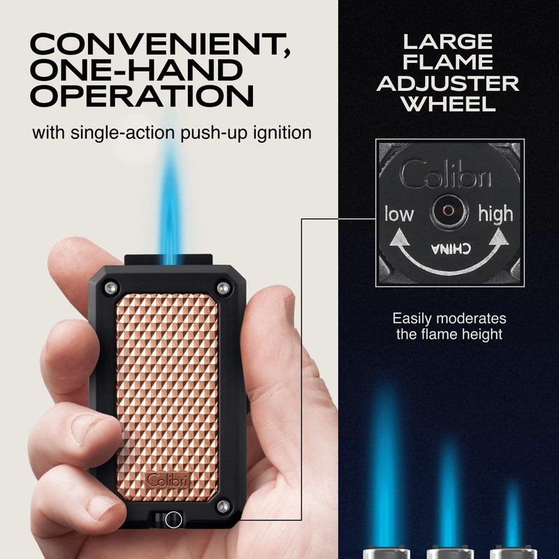 Colibri Rally Single Jet Flame Butane Lighter, Windproof & Refillable,