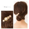 JewelVOX Hair Accessories, Flower & Pearl, Gold Frame, Hair Comb,
