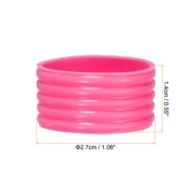 PATIKIL Badminton Racket Handle Grip Ring, 8 Pack Racquet Fix Ring Grip Band Rubber Ring Non-Slip Absorbent Overgrip in Place, Pink
