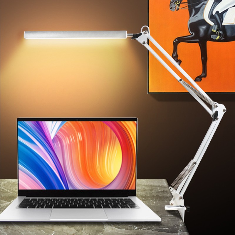LED Folding Long Arm Eye Protection Reading Desk Lamp USB