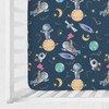Cartoon Outer Space Galaxy Ship Astronaut Baby Crib Sheets 52''x28''