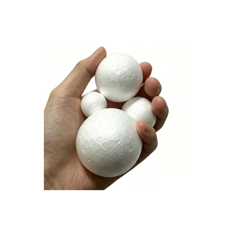 24 Pcs Craft Foam Balls, Smooth Blank Styrofoam Balls for