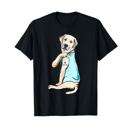 I Love Mom Funny Labrador Tattooed T-Shirt