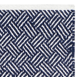 Safavieh Boston Collection BOS680D Handmade Flatweave Cotton Runner, 2'3" x 7' , Navy