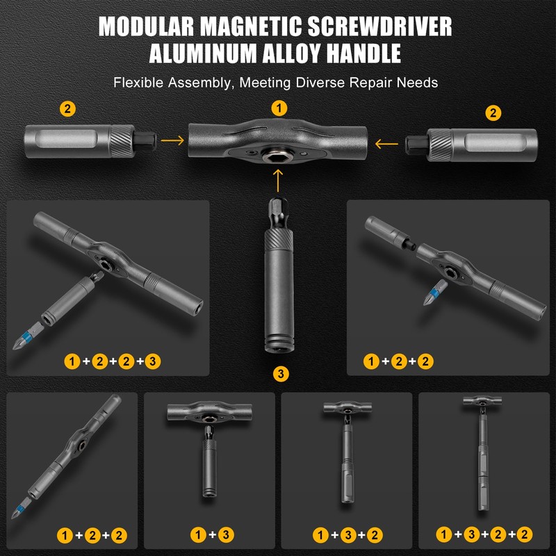 HYCHIKA 24 in 1 Ratchet Screwdriver Set - Mini Reversible